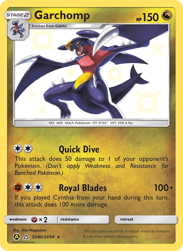 Garchomp, carta SV40 de Destinos Ocultos