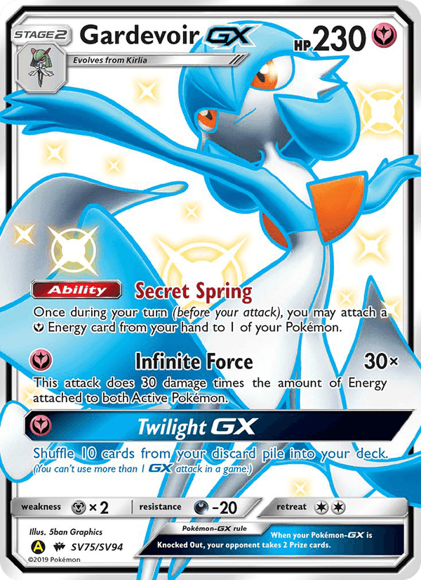 Gardevoir-GX, card SV75 from Hidden Fates