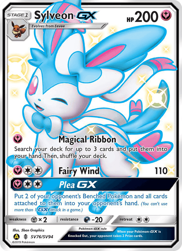 Sylveon-GX, carta SV76 di Destino Sfuggente