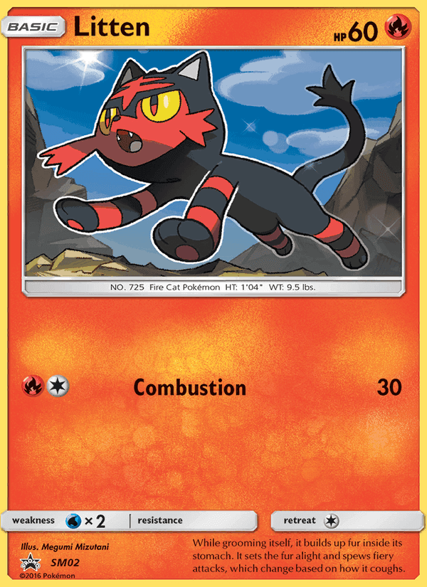 Litten, carta SM02 de Sol e Lua Promos