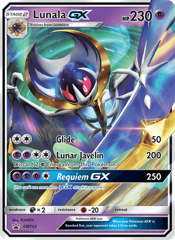 Lunala GX, card SM103 from SM Black Star Promos
