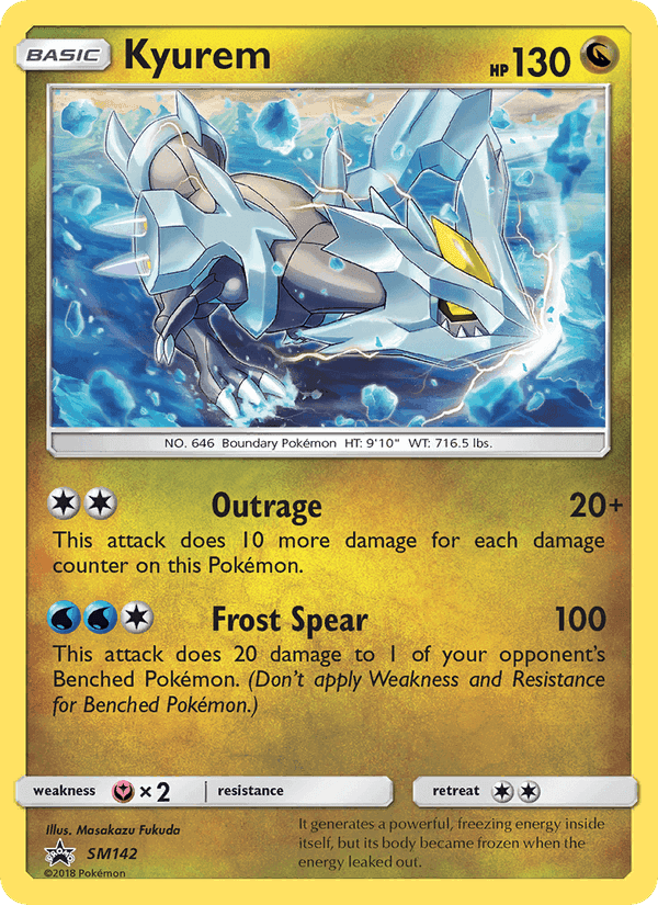 Kyurem, card SM142 from SM Black Star Promos
