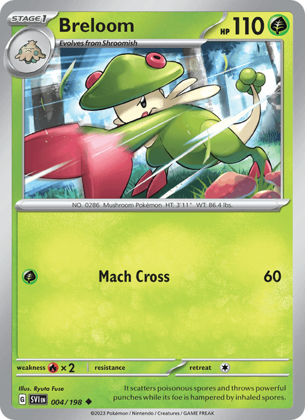 Breloom, carta 004 di Scarlet & Violet