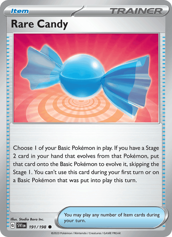 Rare Candy, card 191 from Scarlet & Violet