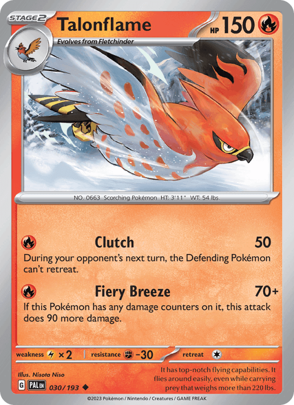 Paldea Evolved の 030 番、Talonflame