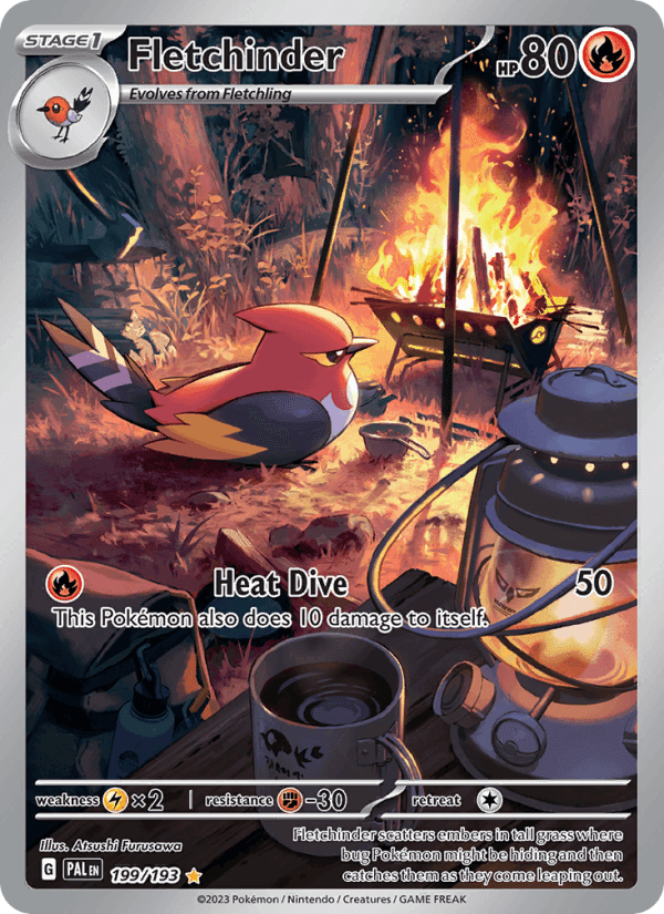 Paldea Evolved の 199 番、Fletchinder