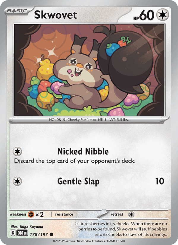 Skwovet, card 178 from Obsidian Flames