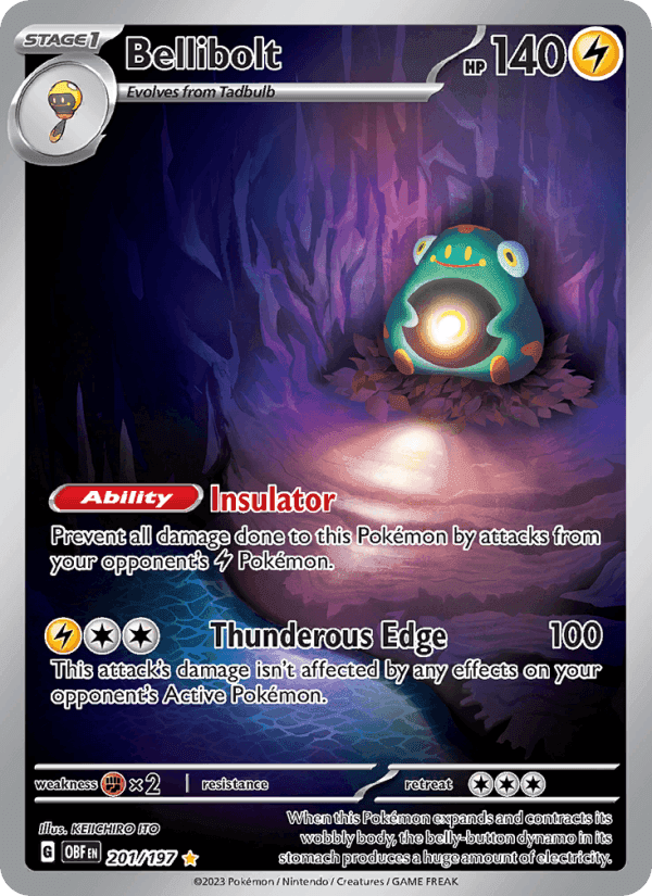 Bellibolt, card 201 from Obsidian Flames