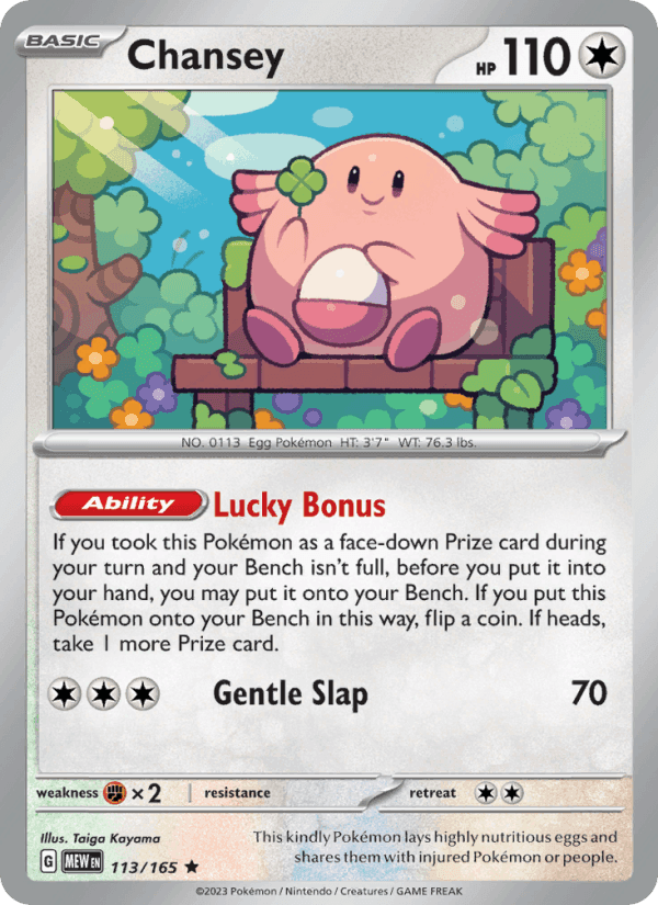 Chansey, card 113 from 151