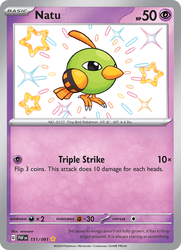 Natu, carte 151 de Paldean Fates