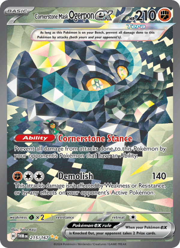 Twilight Masquerade の 215 番、Cornerstone Mask Ogerpon ex
