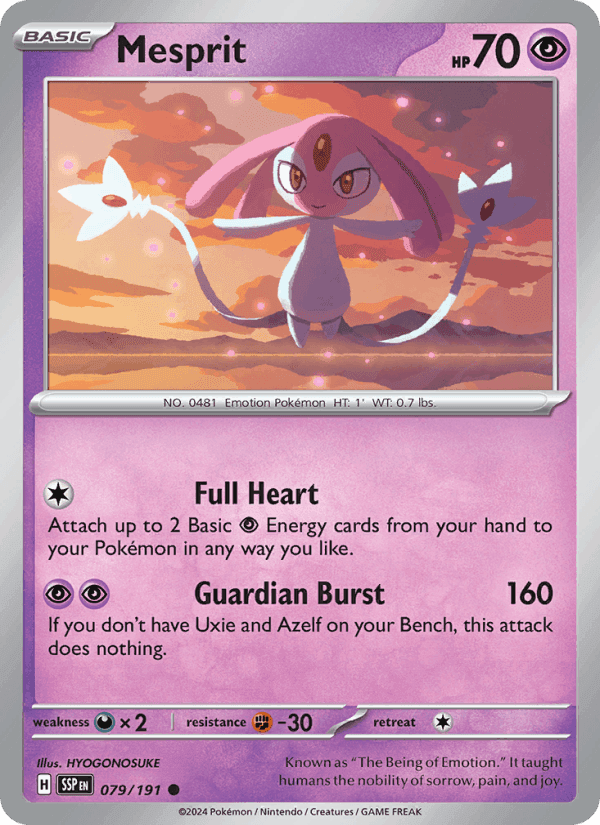 Mesprit, card 079 from Surging Sparks