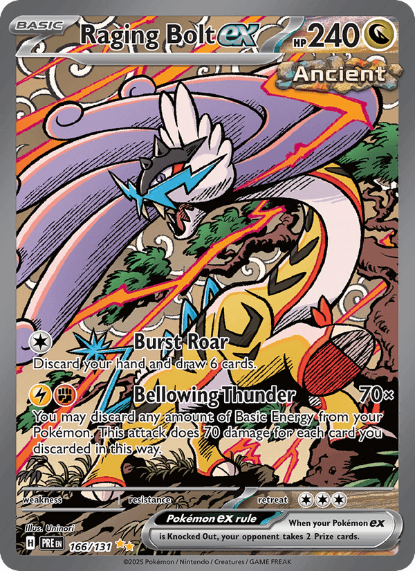 Raging Bolt ex, carta 166 de Prismatic Evolutions