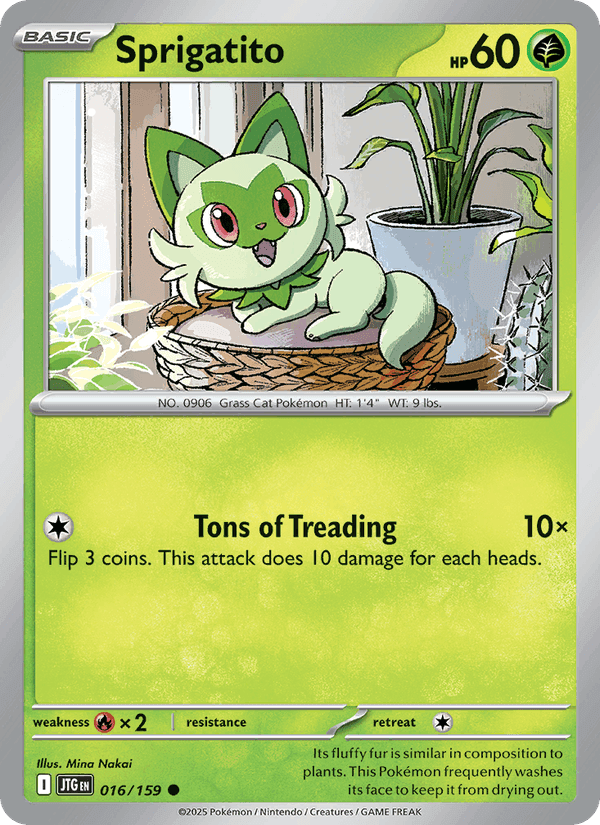 Sprigatito, card 016 from Journey Together