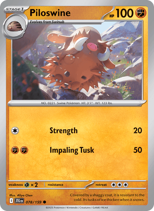 Piloswine, carta 078 di Journey Together