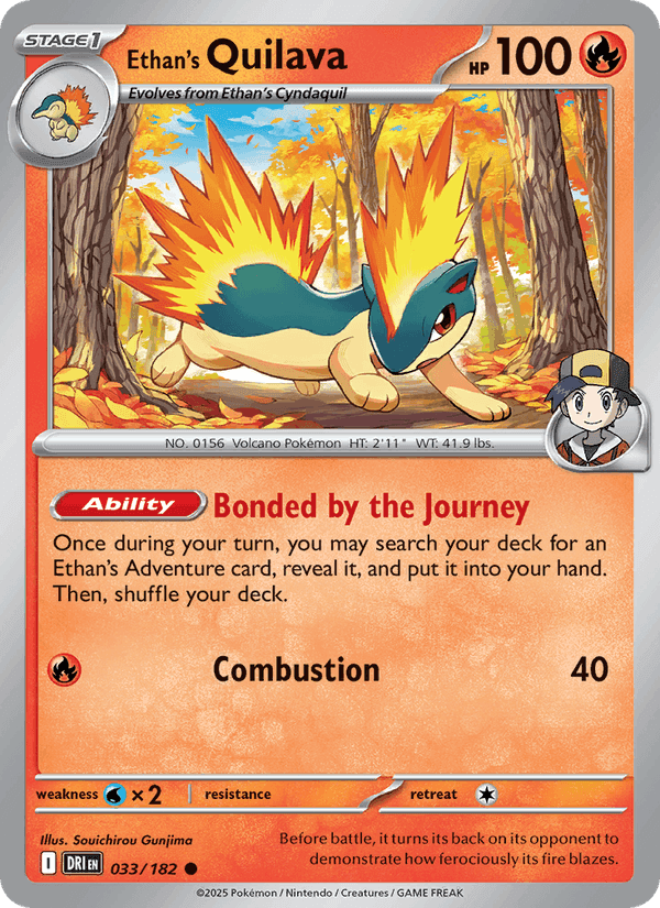 Ethan's Quilava, card 033 from Destined Rivals
