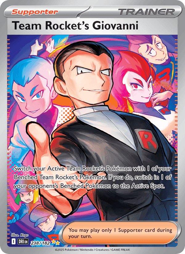 Team Rocket's Giovanni, card 238 from Destined Rivals