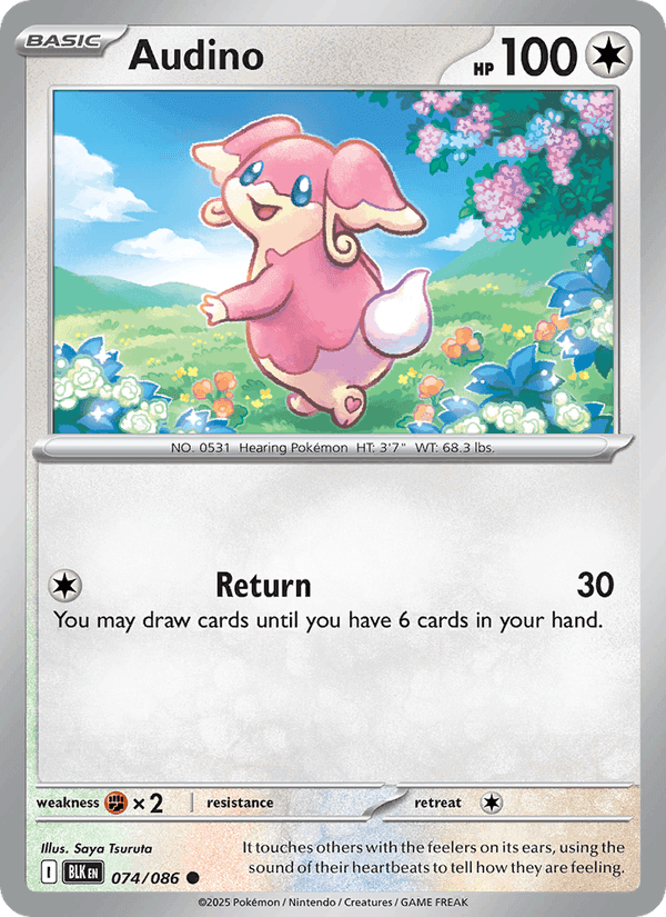 Audino, card 074 from Black Bolt