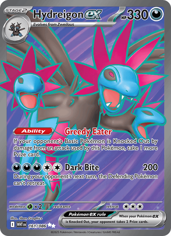 Hydreigon ex, card 161 from White Flare