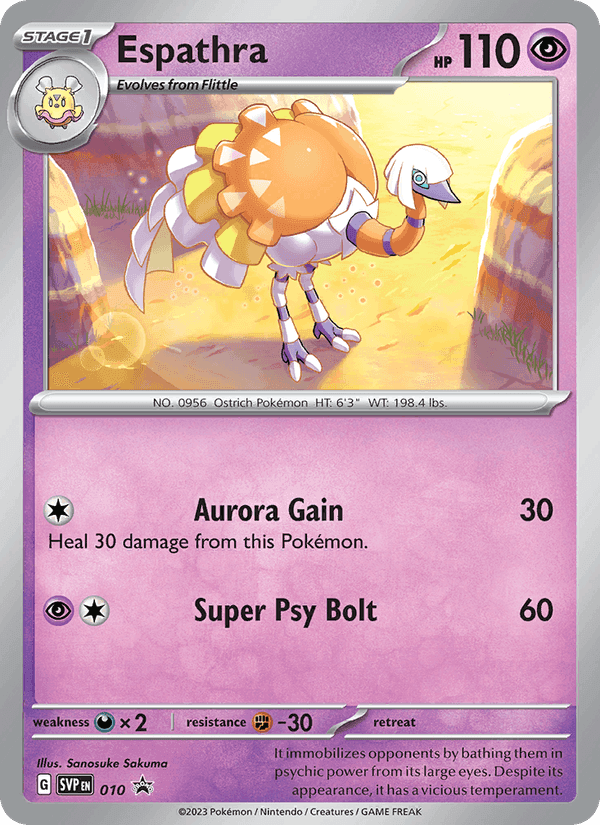 Espathra, carte 010 de SVP Black Star Promos