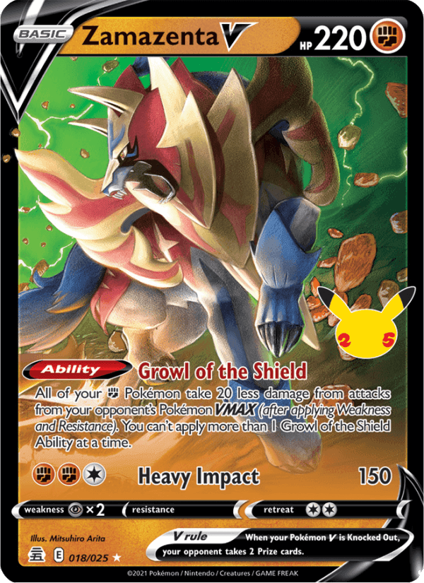 Zamazenta V, card 18 from Celebrations
