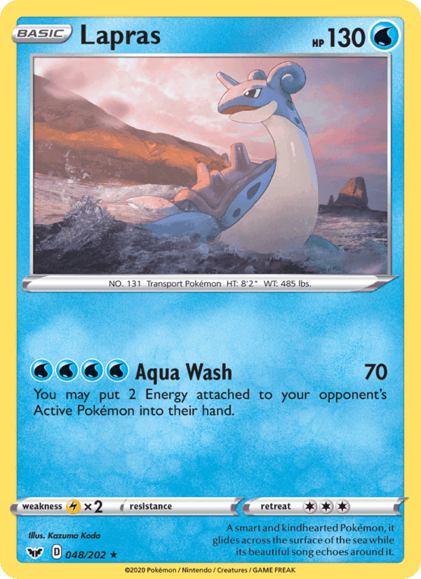 Lapras, card 48 from Sword & Shield