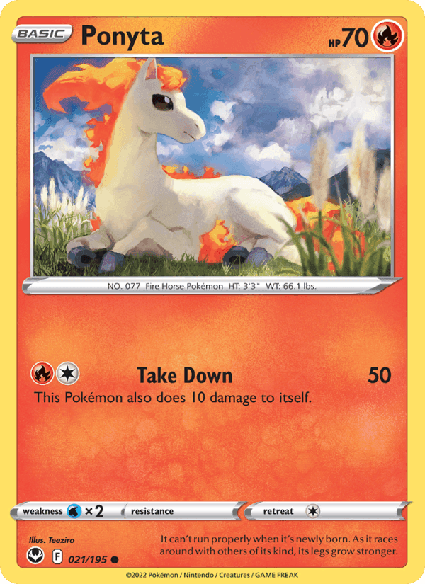 Ponyta, carte 021 de Silver Tempest