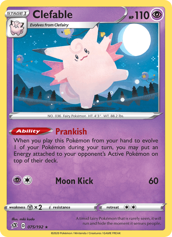 Clefable, carta 75 de Rebel Clash