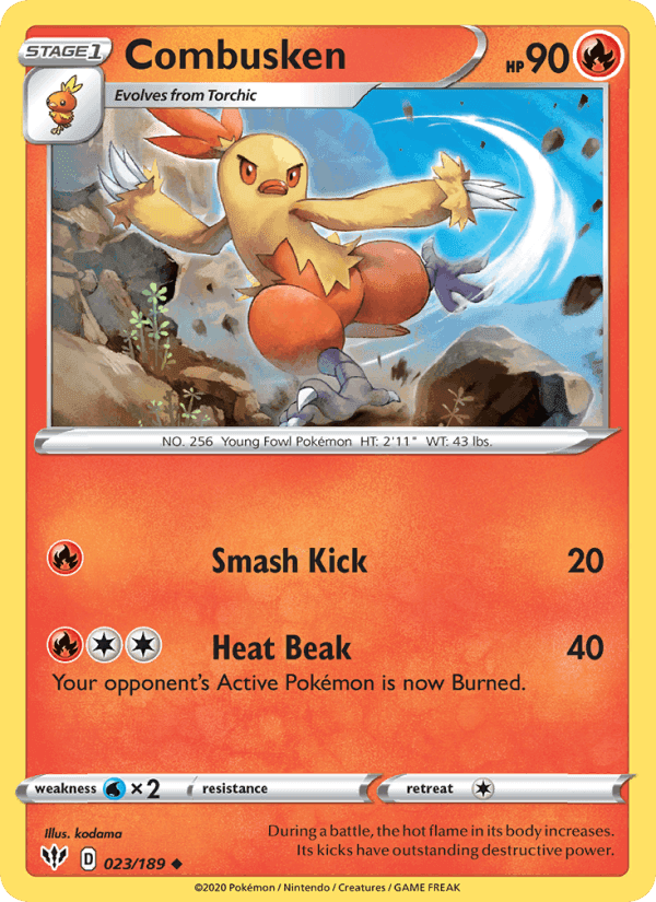 Combusken, card 23 from Darkness Ablaze
