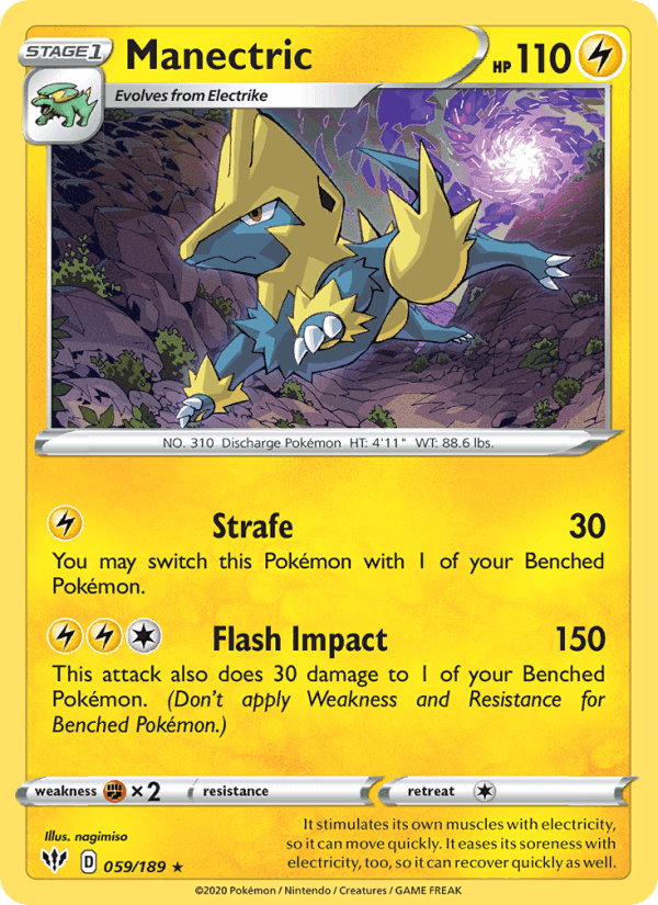 Manectric, card 59 from Darkness Ablaze