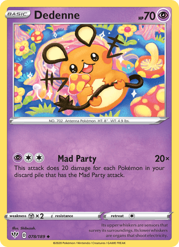 Dedenne, card 78 from Darkness Ablaze