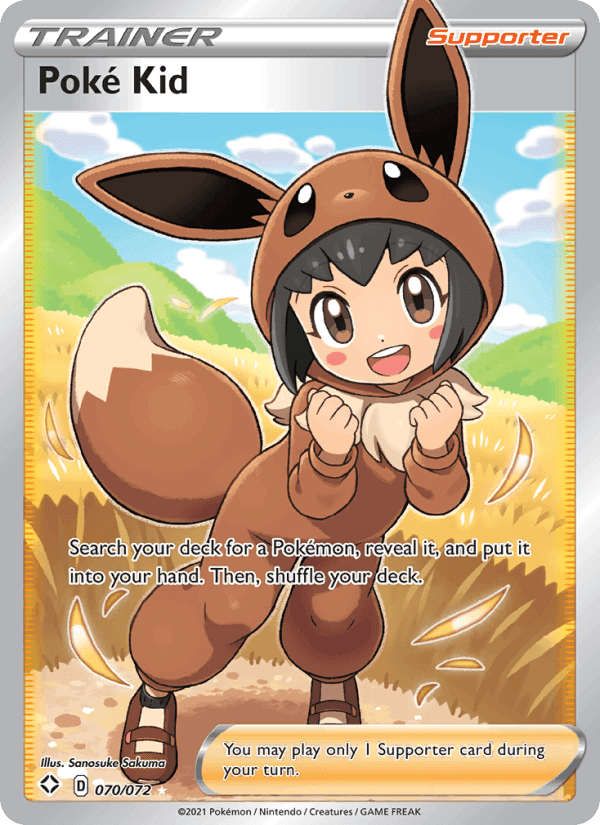 Poké Kid, card 70 from Shining Fates