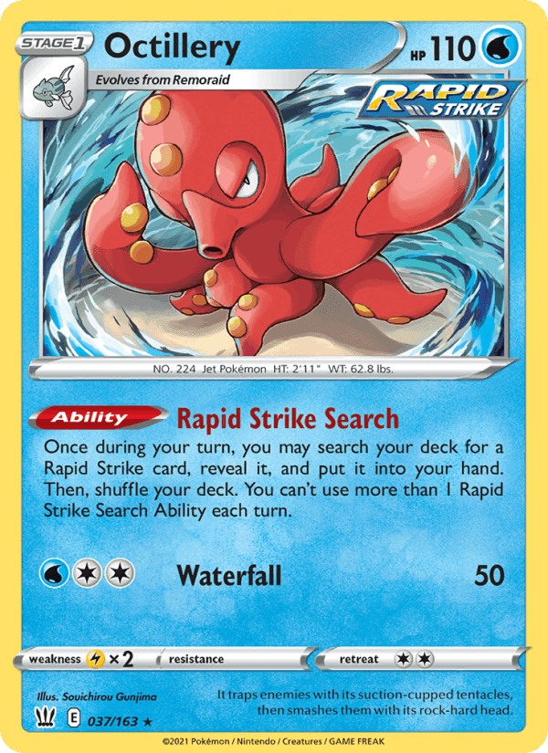 Octillery, card 37 from Battle Styles