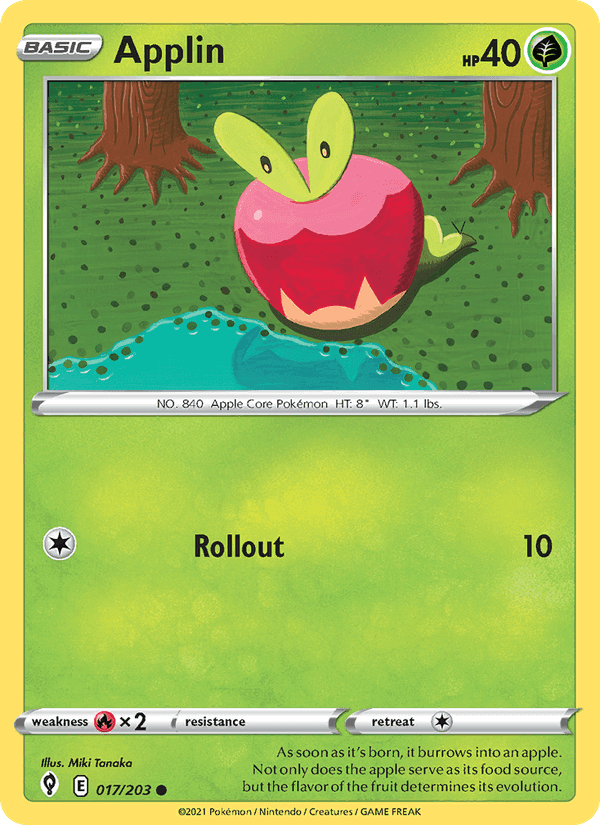 Applin, card 17 from Evolving Skies