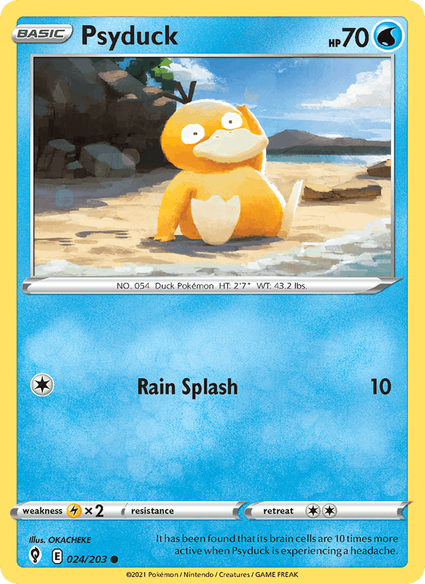 Psyduck, card 24 from Evolving Skies