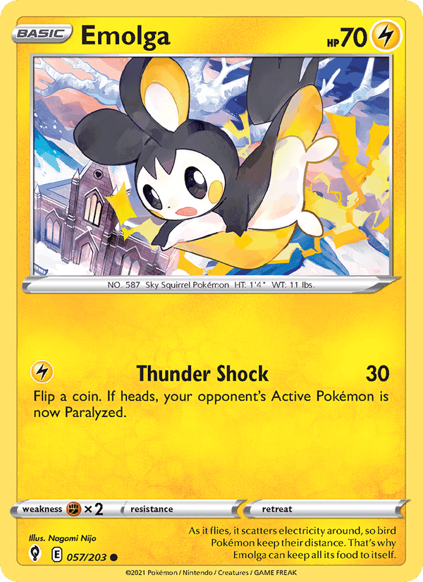 Emolga, card 57 from Evolving Skies
