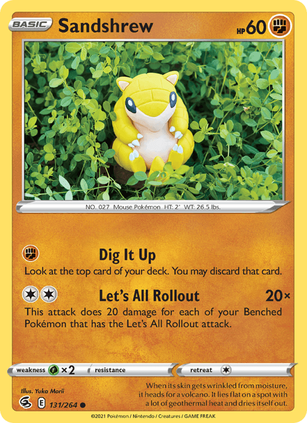 Sandshrew, card 131 from Fusion Strike