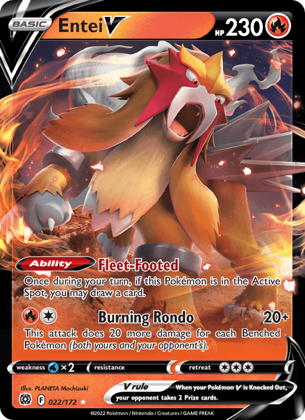 Entei V, carte 022 de Brilliant Stars