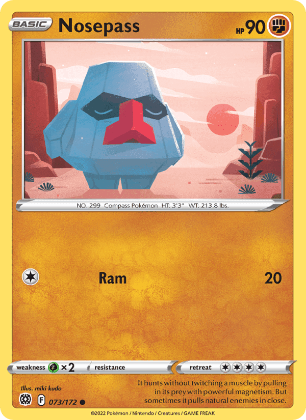 Nosepass, card 073 from Brilliant Stars