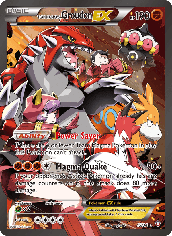 Team Magma's Groudon EX, carta 15 di Double Crisis