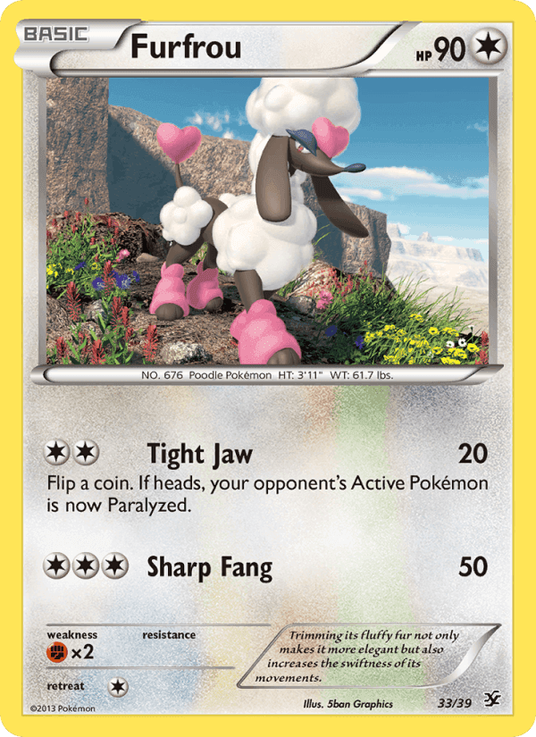 Furfrou, carta 33 de Kalos Starter Set