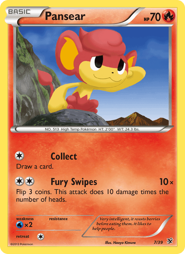 Pansear, carta 7 de Kalos Starter Set