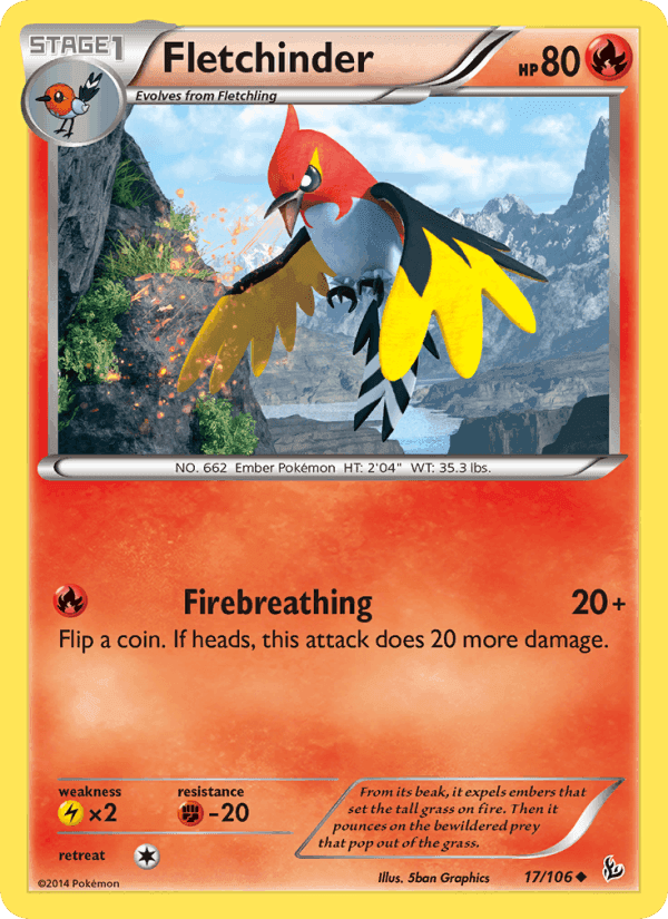 Fletchinder, card 17 from Flashfire
