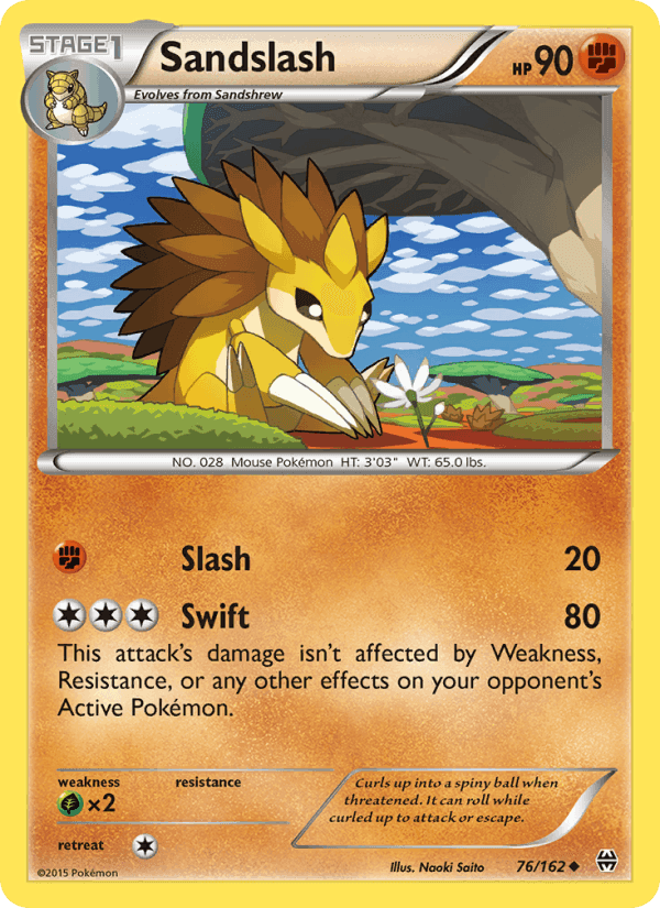Sandslash, card 76 from BREAKthrough