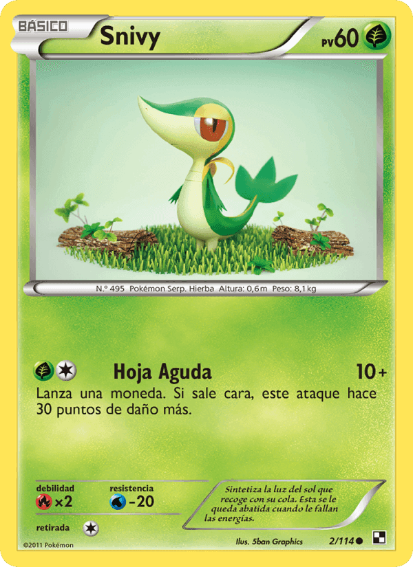 Snivy, carta 2 de Negro y Blanco