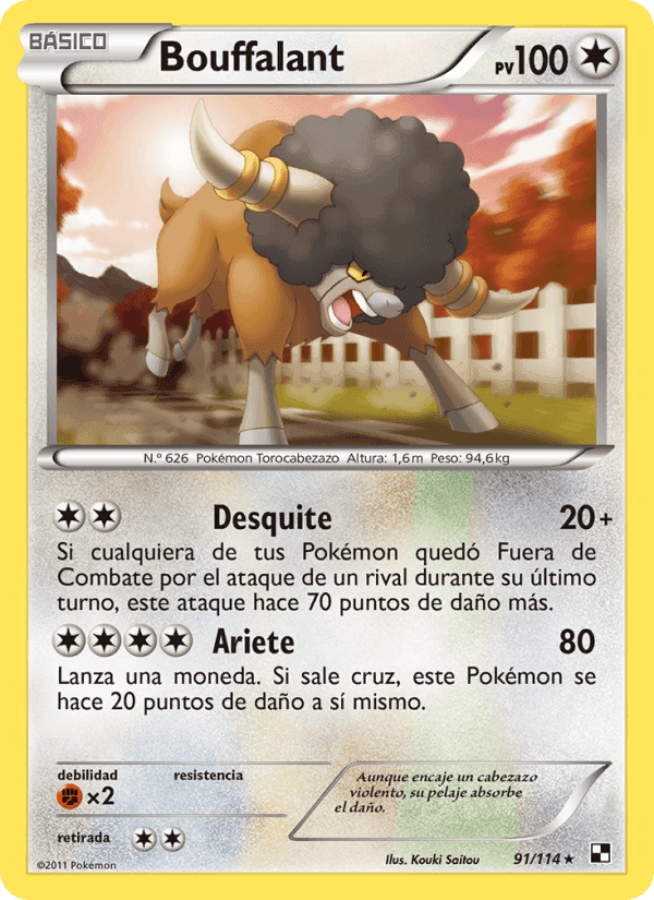 Bouffalant, carte 91 de Negro y Blanco