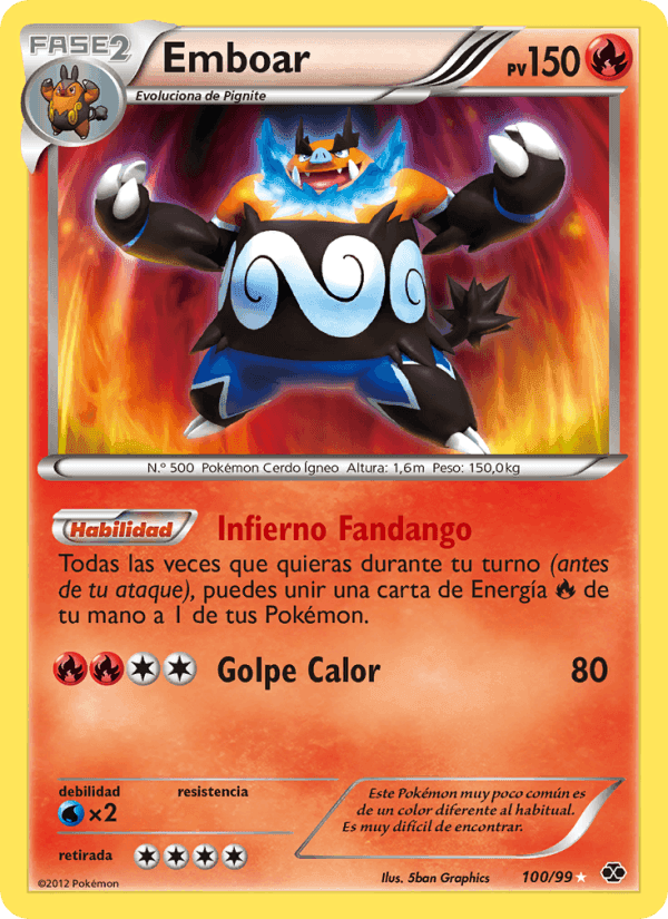 Emboar, carta 100 de Próximos Destinos