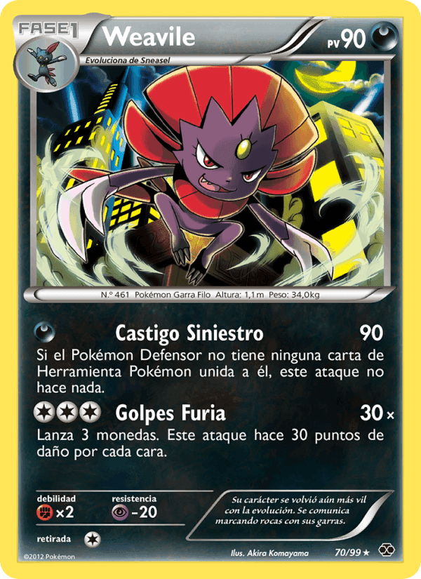 Weavile, carta 70 de Próximos Destinos