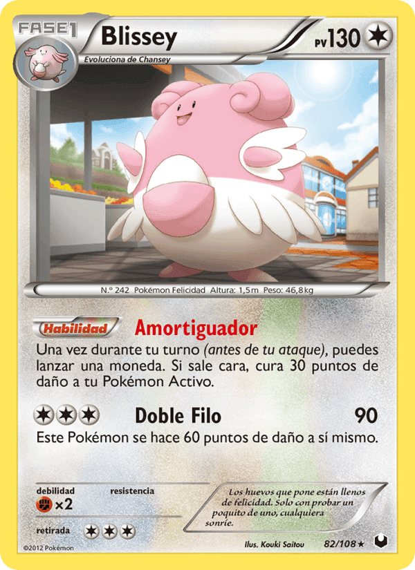 Blissey, carta 82 de Oscuros Exploradores
