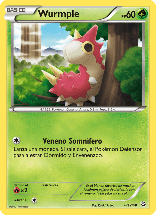 Wurmple, carta 6 de Dragones Majestuosos
